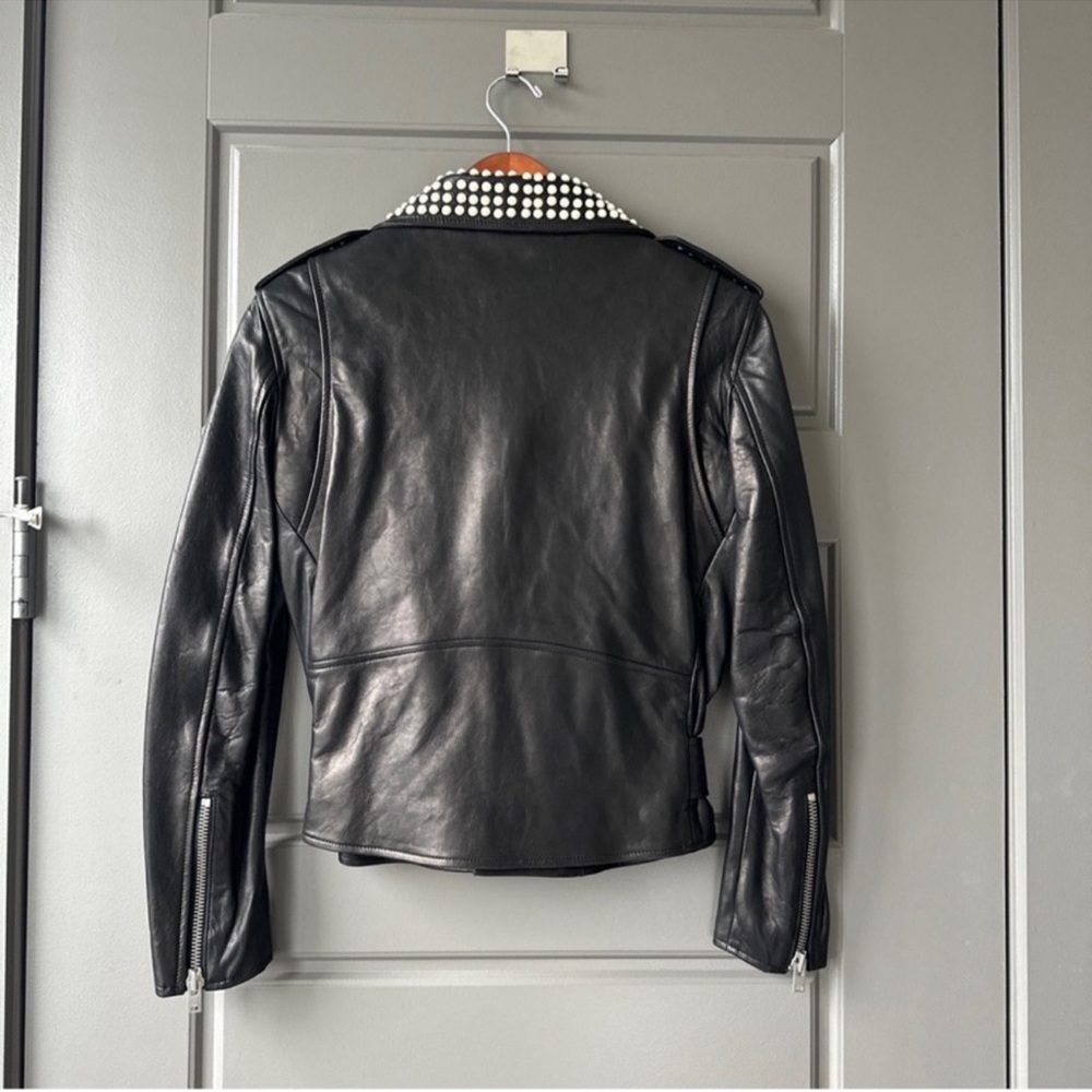 IRO Noreta studded black leather jacket size 36 us 4 - Picture 3 of 10